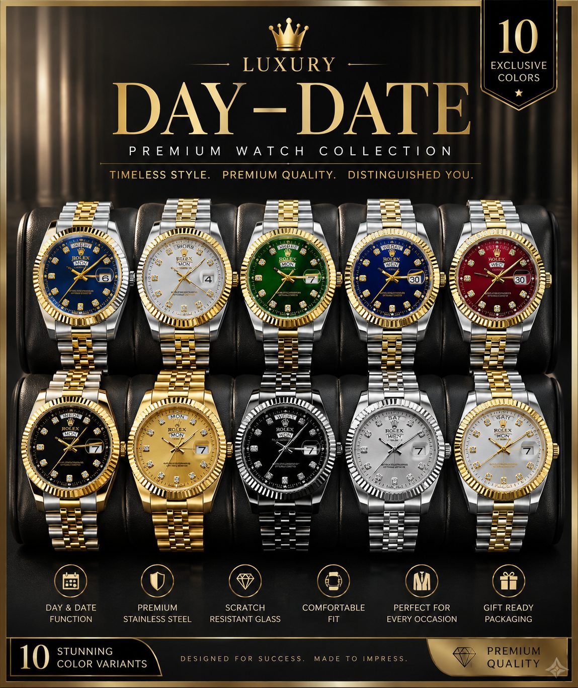 Luxury Day-Date Premium Watch — Savageon Bangladesh