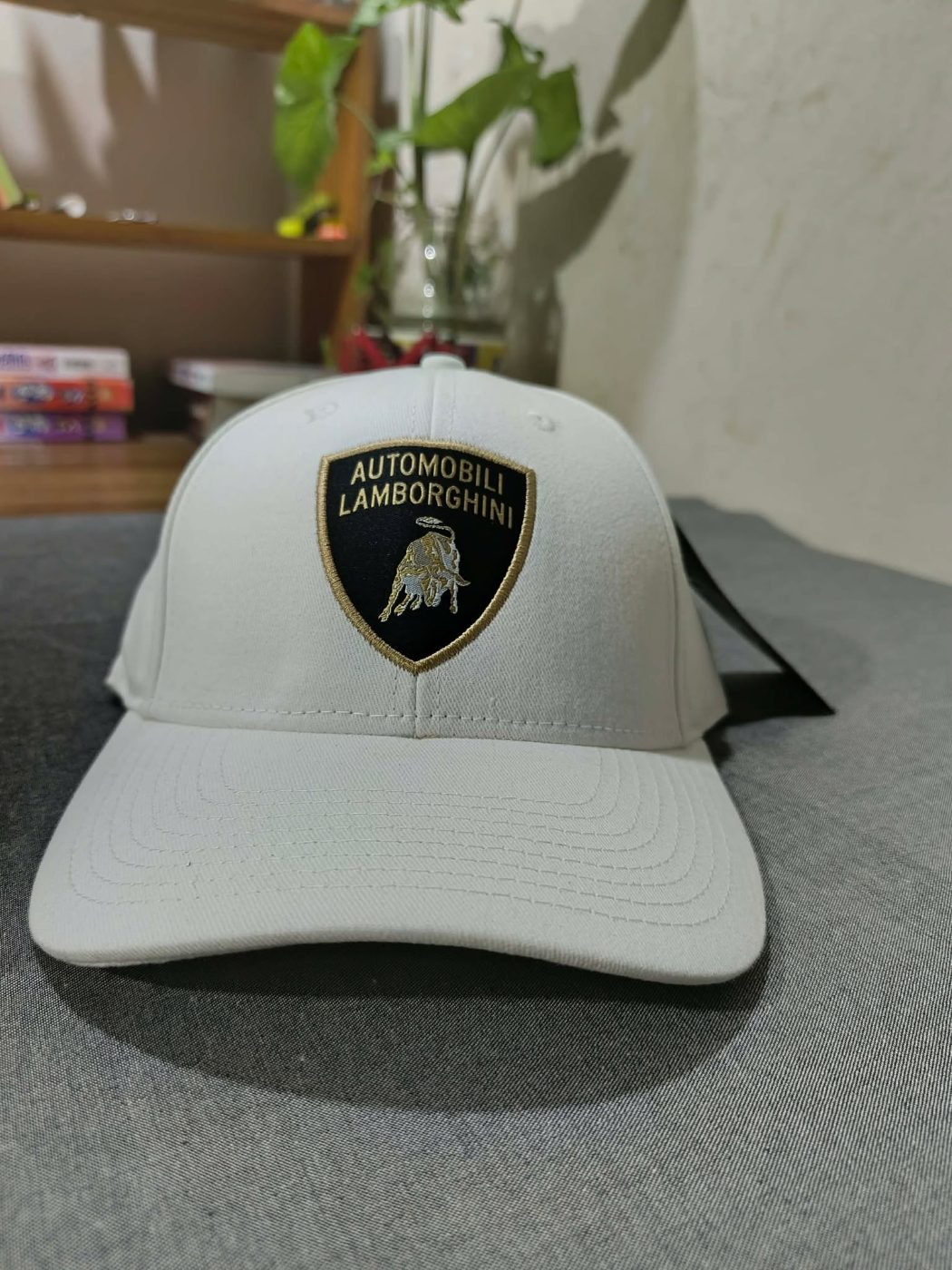 Lamborghini White Cap - Gold Shield Logo — Savageon Bangladesh