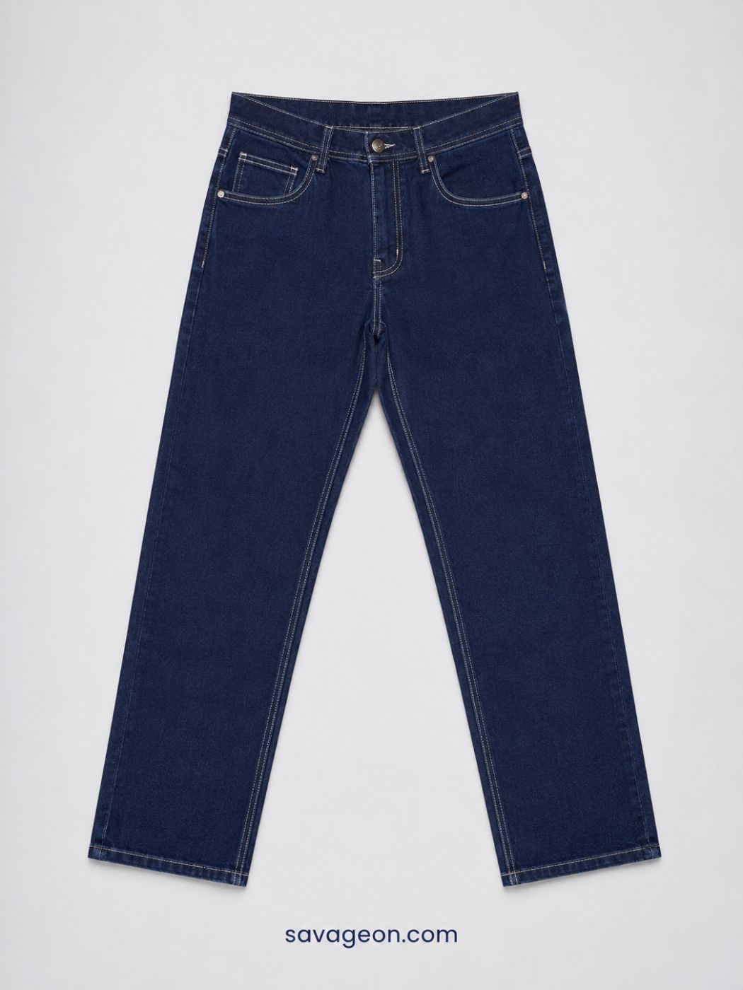 Men's Dark Indigo Straight Fit Denim Jeans — Savageon Bangladesh